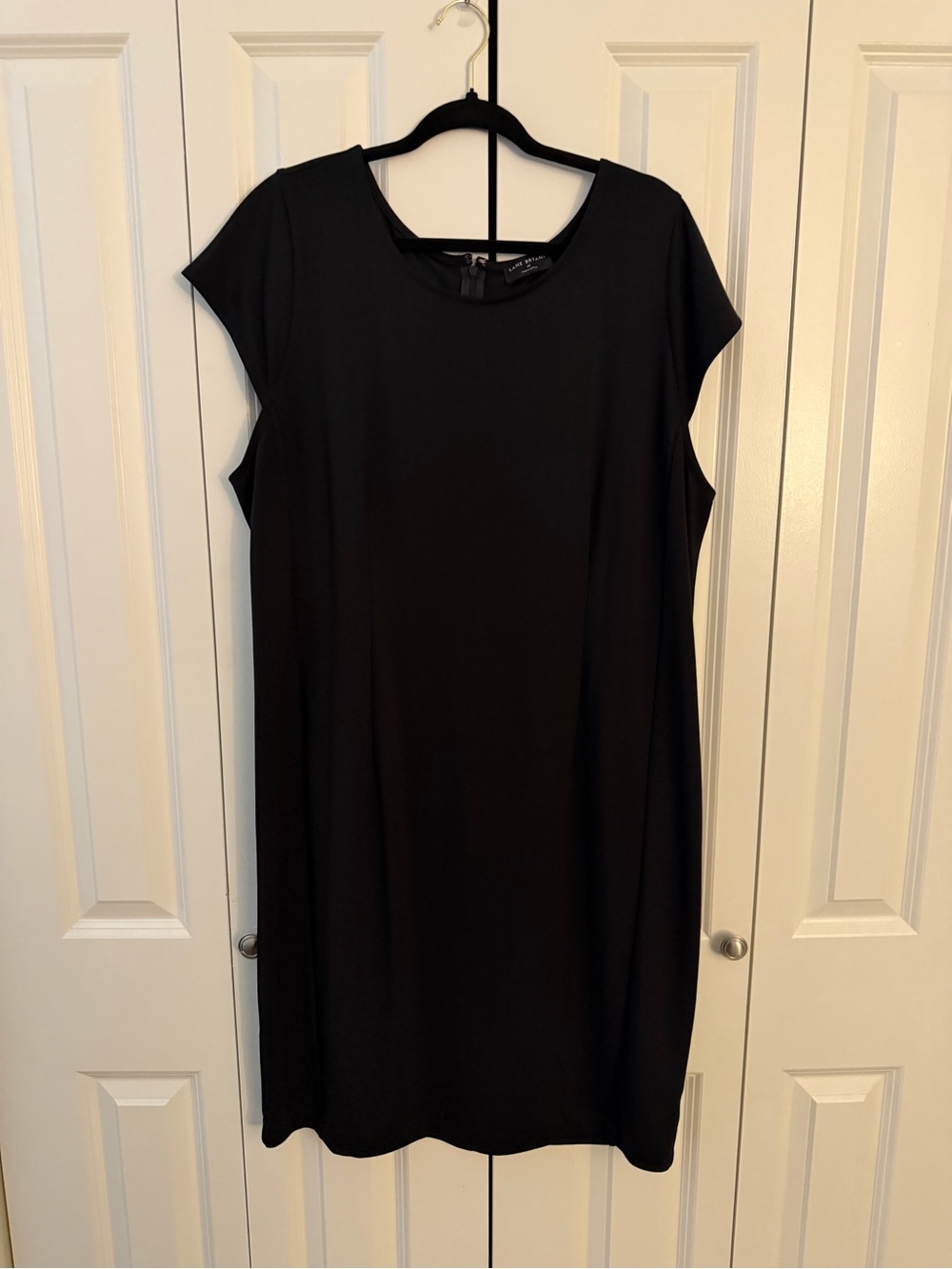 Lane Bryant Black Cap-Sleeve Midi Dress